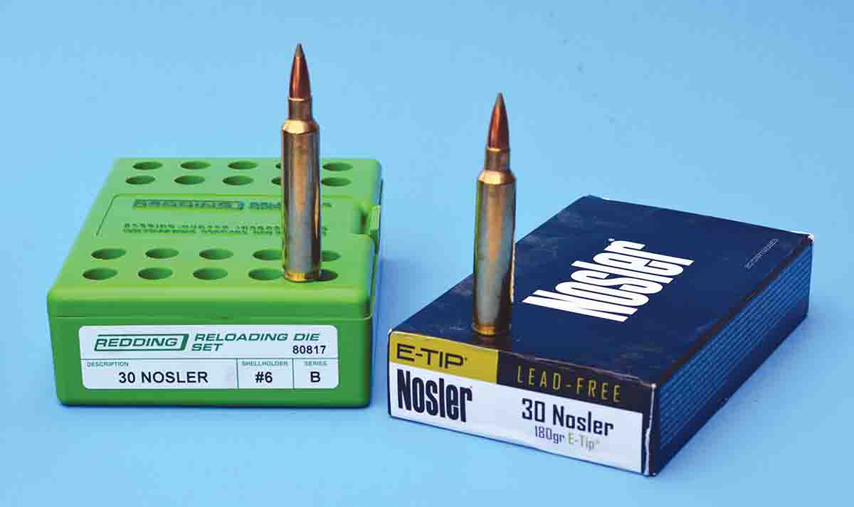 The .30 Nosler is enjoying growing popularity among hunters, as factory loads perform exceptionally well. A skilled handloader can duplicate or exceed factory performance and accuracy.